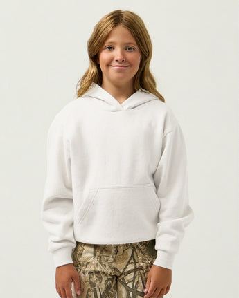 Pretreated Enza 90179 Youth Classic Fleece Hoodie - Bleached Linen
