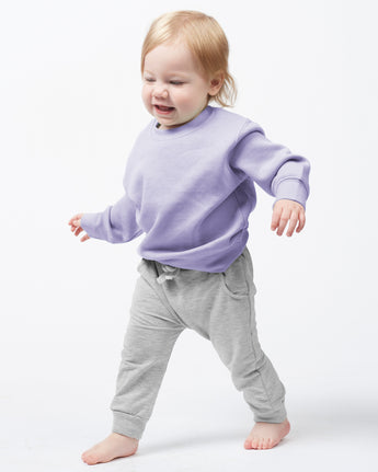 Pretreated Enza 96079 Toddler Fleece Crew - Orchid