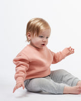 Pretreated Enza 96079 Toddler Fleece Crew - Rose Sand