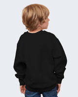 Pretreated Enza 96279 Youth Fleece Crew - Black - Back