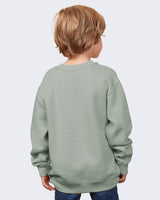 Pretreated Enza 96279 Youth Fleece Crew - Greenstone - Back