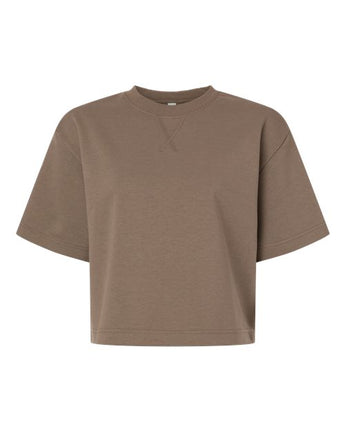 Pretreated American Apparel FTCB0 Women's French Terry Mid-Length Boxy Top - Savana