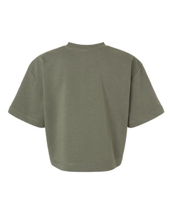 Pretreated American Apparel FTCB0 Women's French Terry Mid-Length Boxy Top - Lieutenant - Back