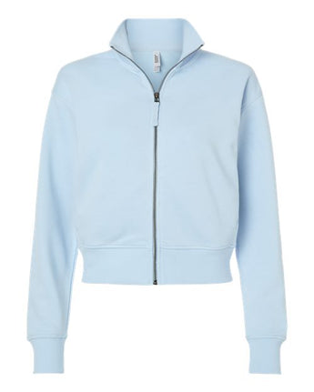 Pretreated American Apparel FTJ00 Women's French Terry Full-Zip Jacket - Powder Blue