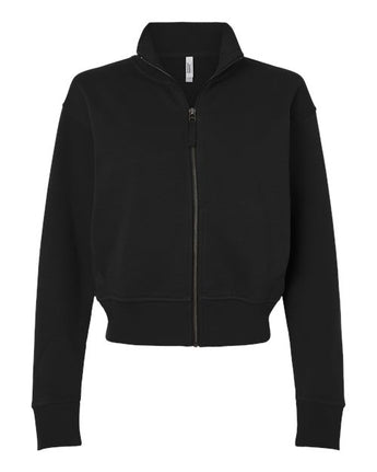 Pretreated American Apparel FTJ00 Women's French Terry Full-Zip Jacket - Black