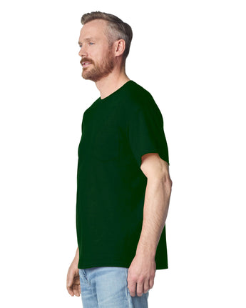 Pretreated Gildan 2300 Ultra Cotton Adult T-Shirt with Pocket - Forest - Side