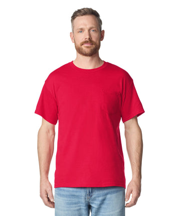 Pretreated Gildan 2300 Ultra Cotton Adult T-Shirt with Pocket - Red