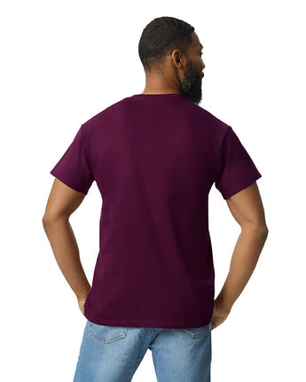 Pretreated Gildan 2300 Ultra Cotton Adult T-Shirt with Pocket - Maroon - Back