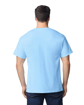 Pretreated Gildan 2300 Ultra Cotton Adult T-Shirt with Pocket - Light Blue - Back