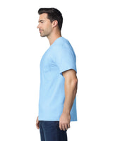Pretreated Gildan 2300 Ultra Cotton Adult T-Shirt with Pocket - Light Blue - Side