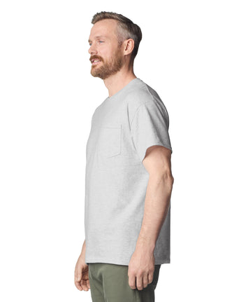 Pretreated Gildan 2300 Ultra Cotton Adult T-Shirt with Pocket - Ash - Side