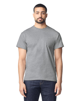 Pretreated Gildan 2300 Ultra Cotton Adult T-Shirt with Pocket - Sport Grey