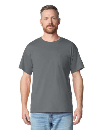 Pretreated Gildan 2300 Ultra Cotton Adult T-Shirt with Pocket - Charcoal