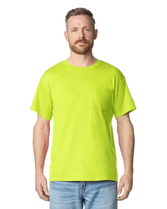 Pretreated Gildan 2300 Ultra Cotton Adult T-Shirt with Pocket - Safety Green