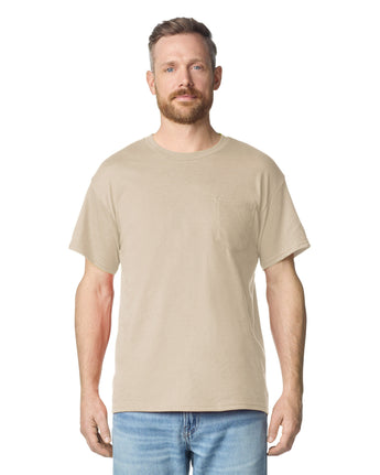 Pretreated Gildan 2300 Ultra Cotton Adult T-Shirt with Pocket - Sand