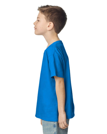 Pretreated Gildan 2000B Ultra Cotton Youth T-Shirt - Royal - Side