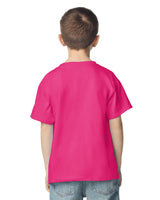 Pretreated Gildan 2000B Ultra Cotton Youth T-Shirt - Heliconia - Back
