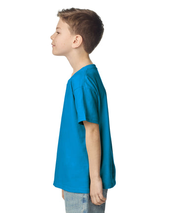 Pretreated Gildan 2000B Ultra Cotton Youth T-Shirt - Sapphire - Side