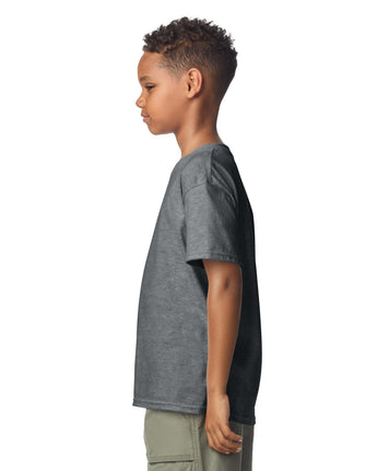 Pretreated Gildan 2000B Ultra Cotton Youth T-Shirt - Charcoal - Side