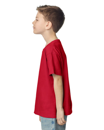 Pretreated Gildan 2000B Ultra Cotton Youth T-Shirt - Cherry Red - Side