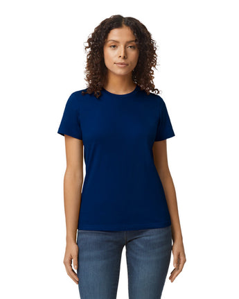 Pretreated Gildan 65000L Softstyle Midweight Women's T-Shirt - Navy