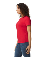 Pretreated Gildan 65000L Softstyle Midweight Women's T-Shirt - Red - Side