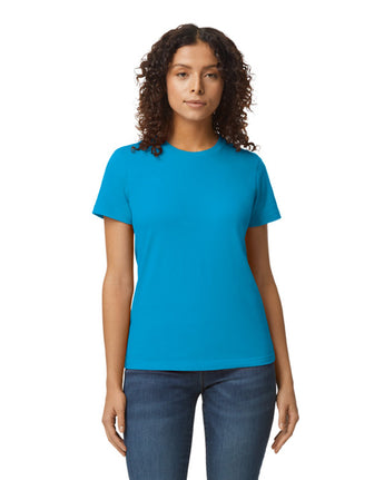 Pretreated Gildan 65000L Softstyle Midweight Women's T-Shirt - Sapphire