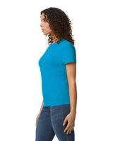 Pretreated Gildan 65000L Softstyle Midweight Women's T-Shirt - Sapphire - Side