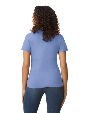 Pretreated Gildan 65000L Softstyle Midweight Women's T-Shirt - Violet - Back