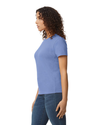 Pretreated Gildan 65000L Softstyle Midweight Women's T-Shirt - Violet - Side