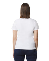 Pretreated Gildan 65000L Softstyle Midweight Women's T-Shirt - White - Back