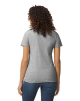 Pretreated Gildan 65000L Softstyle Midweight Women's T-Shirt - Sport Grey - Back