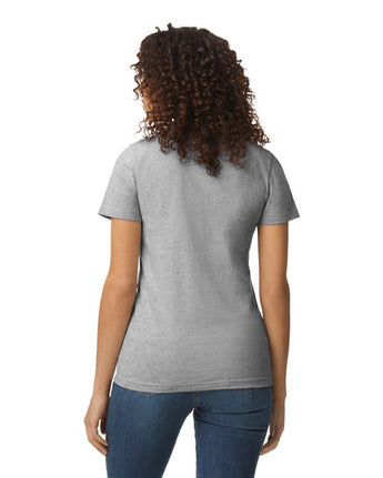 Pretreated Gildan 65000L Softstyle Midweight Women's T-Shirt - Sport Grey - Back