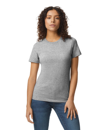 Pretreated Gildan 65000L Softstyle Midweight Women's T-Shirt - Sport Grey