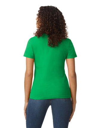 Pretreated Gildan 65000L Softstyle Midweight Women's T-Shirt - Irish Green - Back