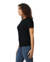 Pretreated Gildan 65000L Softstyle Midweight Women's T-Shirt - Pitch Black - Side