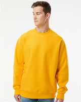 Pretreated Independent Trading Co. IND5000C Unisex Legend Premium Heavyweight Cross-Grain Crewneck Sweatshirt - Gold - On Model