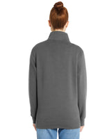 Pretreated Lane Seven LS14014 Premium Quarter Zip - Smoke - Back