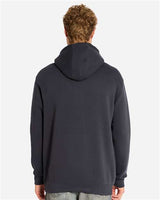 Pretreated Lane Seven LS19001 Unisex Heavyweight Hoodie Sweatshirt - Smoke - On Model - Back