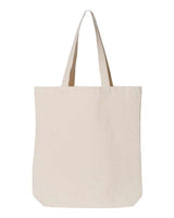 Pretreated OAD OAD106 Gusseted Tote - Natural - Back