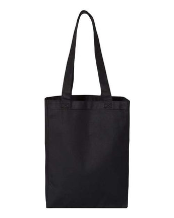 Pretreated Q-Tees Q1000 12L Gussetted Shopping Bag - Black