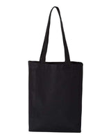 Pretreated Q-Tees Q1000 12L Gussetted Shopping Bag - Black - Back