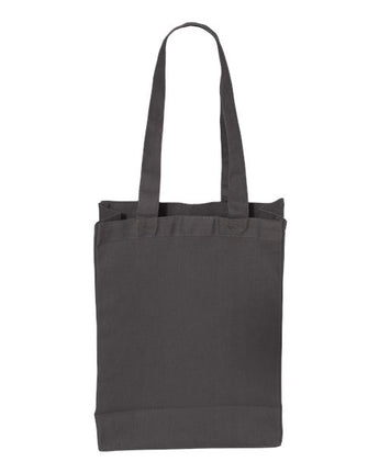 Pretreated Q-Tees Q1000 12L Gussetted Shopping Bag - Charcoal