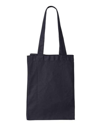 Pretreated Q-Tees Q1000 12L Gussetted Shopping Bag - Navy - Back