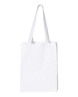 Pretreated Q-Tees Q1000 12L Gussetted Shopping Bag - White - Back