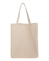 Pretreated Q-Tees Q125400 27L Jumbo Shopping Bag - Natural - Back