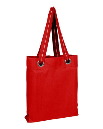 Pretreated Q-Tees Q1630 Large Grommet Tote Bag - Lifestyle