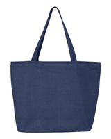 Pretreated Q-Tees Q611 25L Zippered Tote - Navy