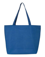 Pretreated Q-Tees Q611 25L Zippered Tote - Royal