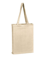 Pretreated Q-Tees Q800GS Canvas Gusset Promotional Tote - Natural